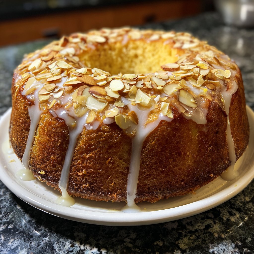 Zitronenkuchen mit Mandeln