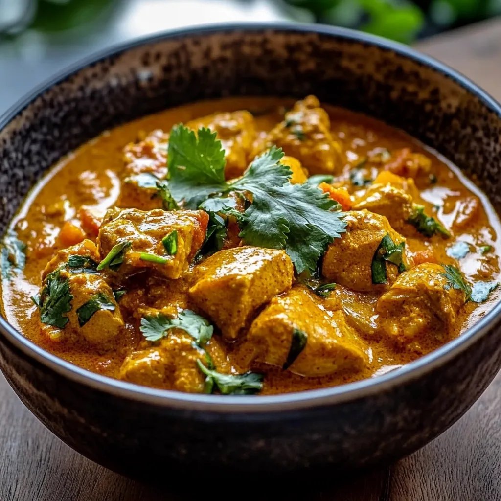 Afrikanisches Kokos-Hähnchen-Curry