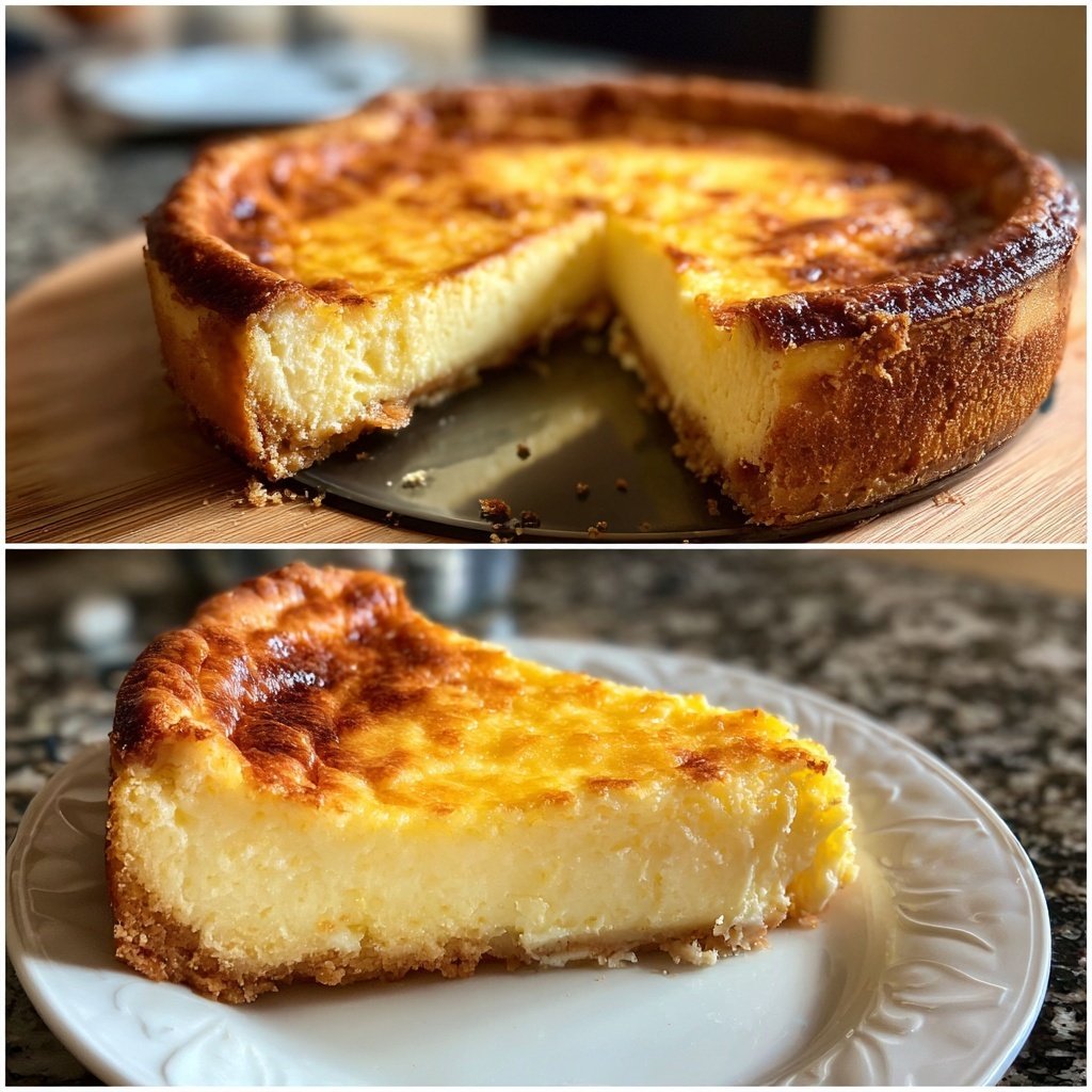 Käsekuchen mit Zitronenboden