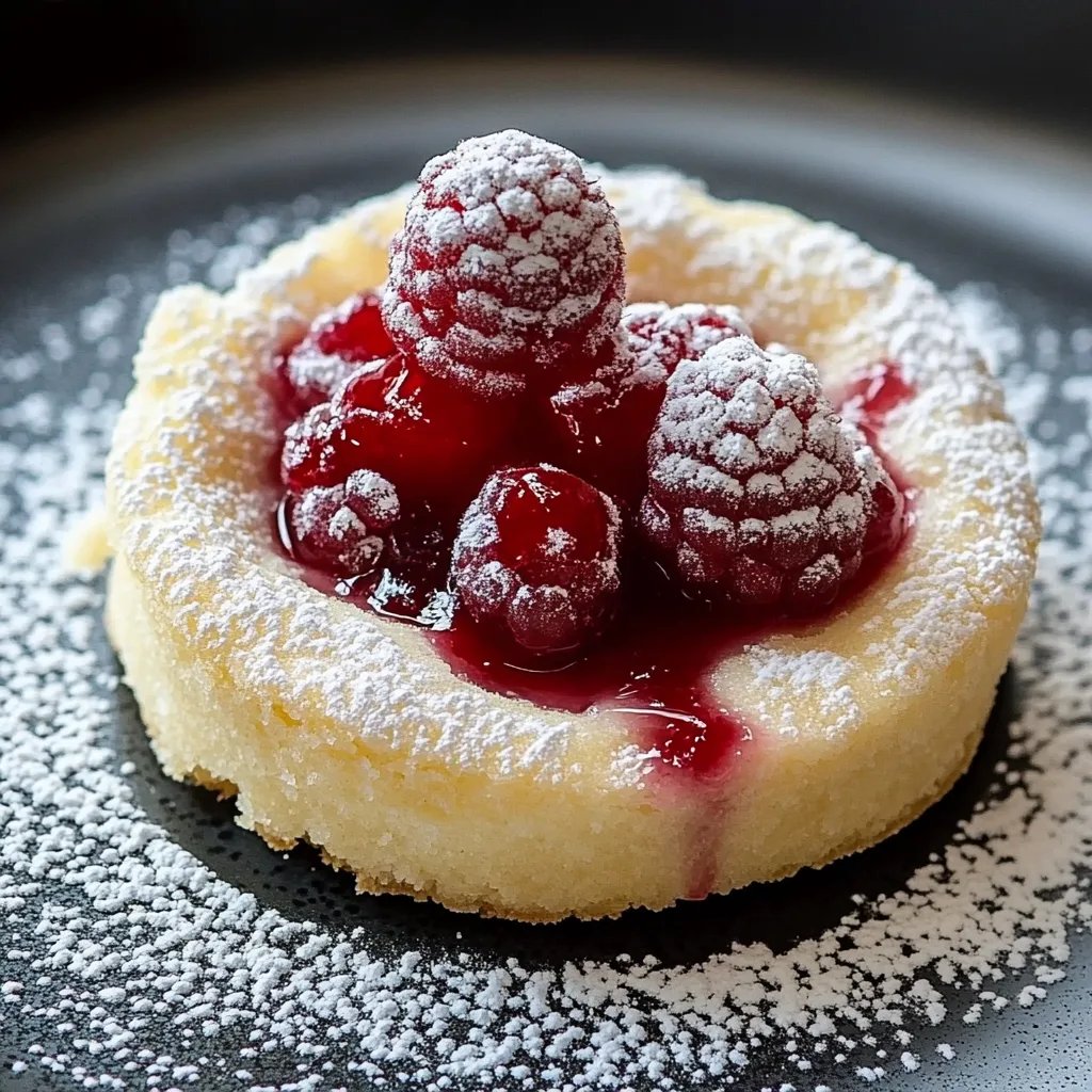 Plätzchen mit Marzipan und Himbeeren