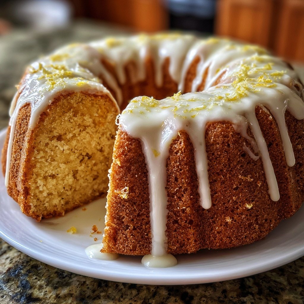 Zitronenkuchen mit Frischkäsefüllung