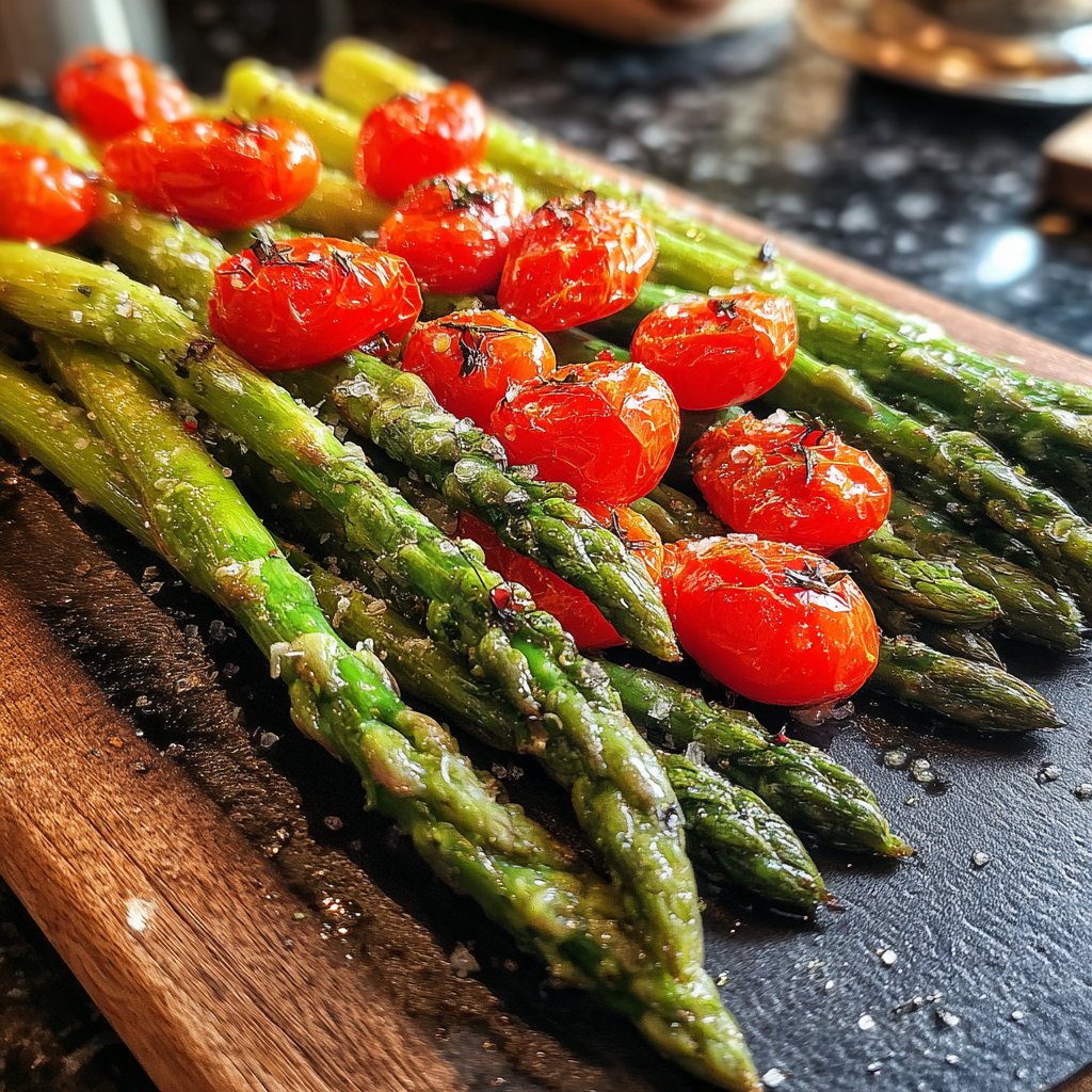 Grüner Spargel Mit Tomaten