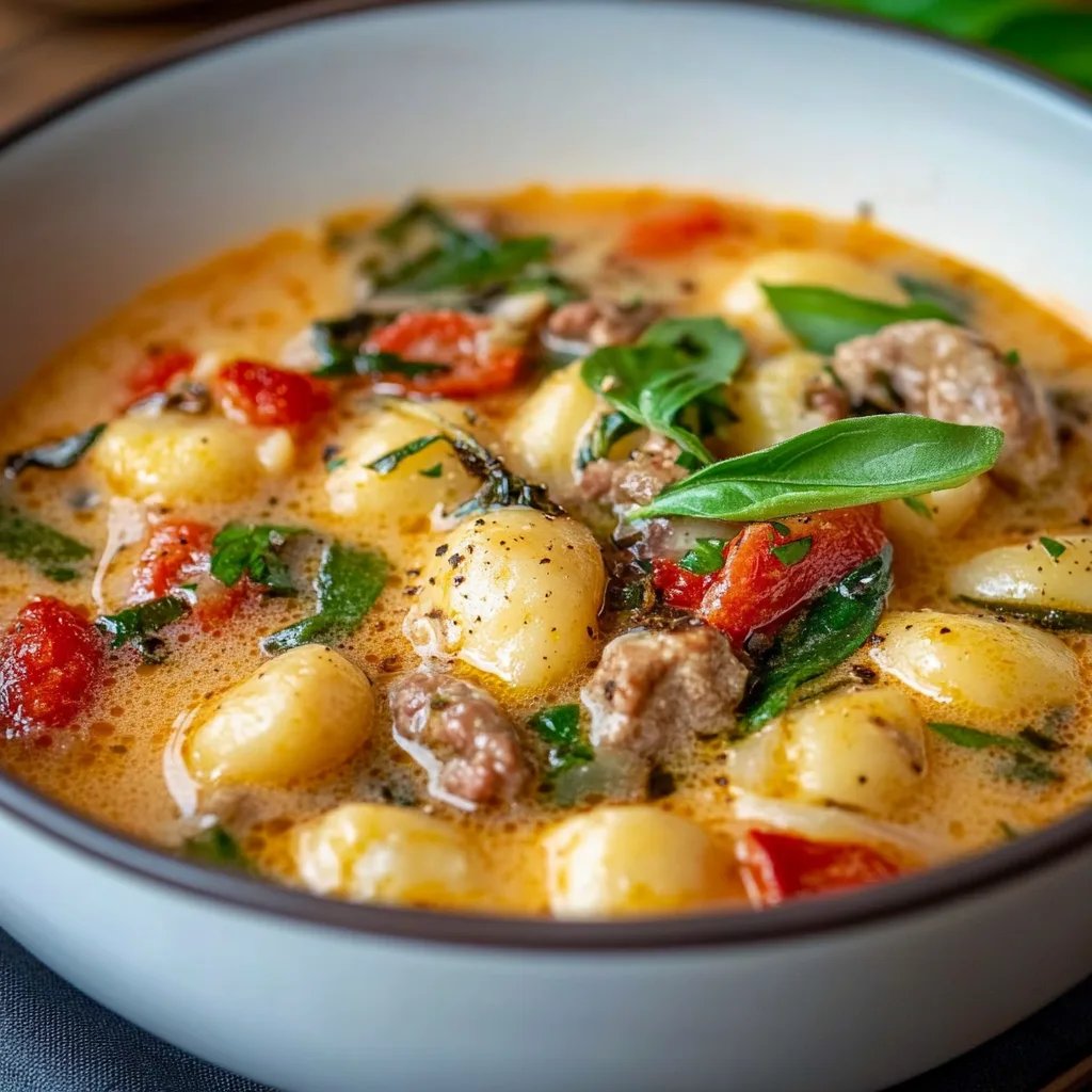 Cremige Gnocchi-Suppe