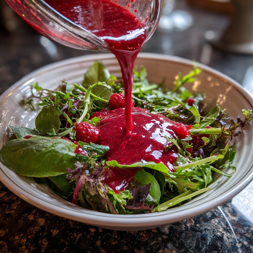 Rucolasalat mit Himbeerdressing