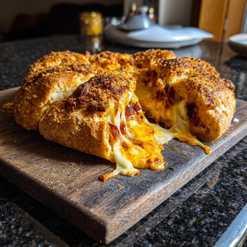 Zupfbrot Mit Schinken Und Käse
