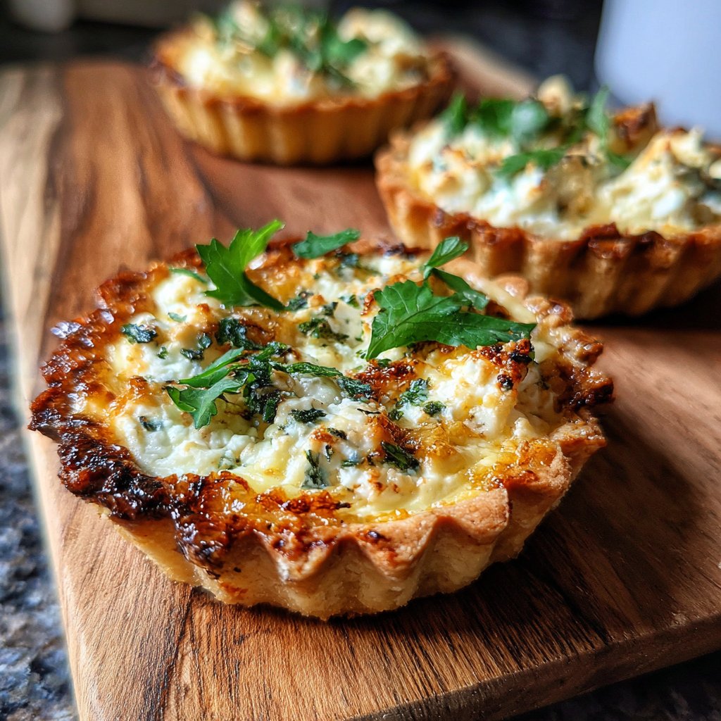 Herzhafte Tartelettes mit Ziegenkäse