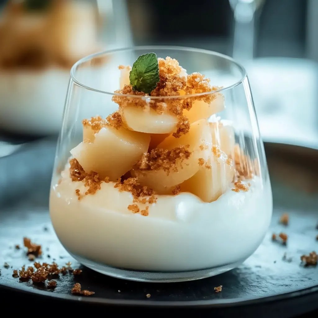 Mascarpone und Äpfel im Glas