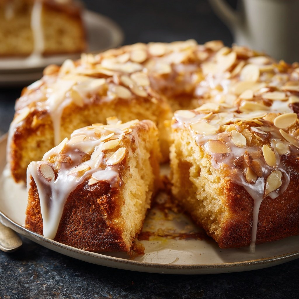 Zitronenkuchen mit Mandelkruste