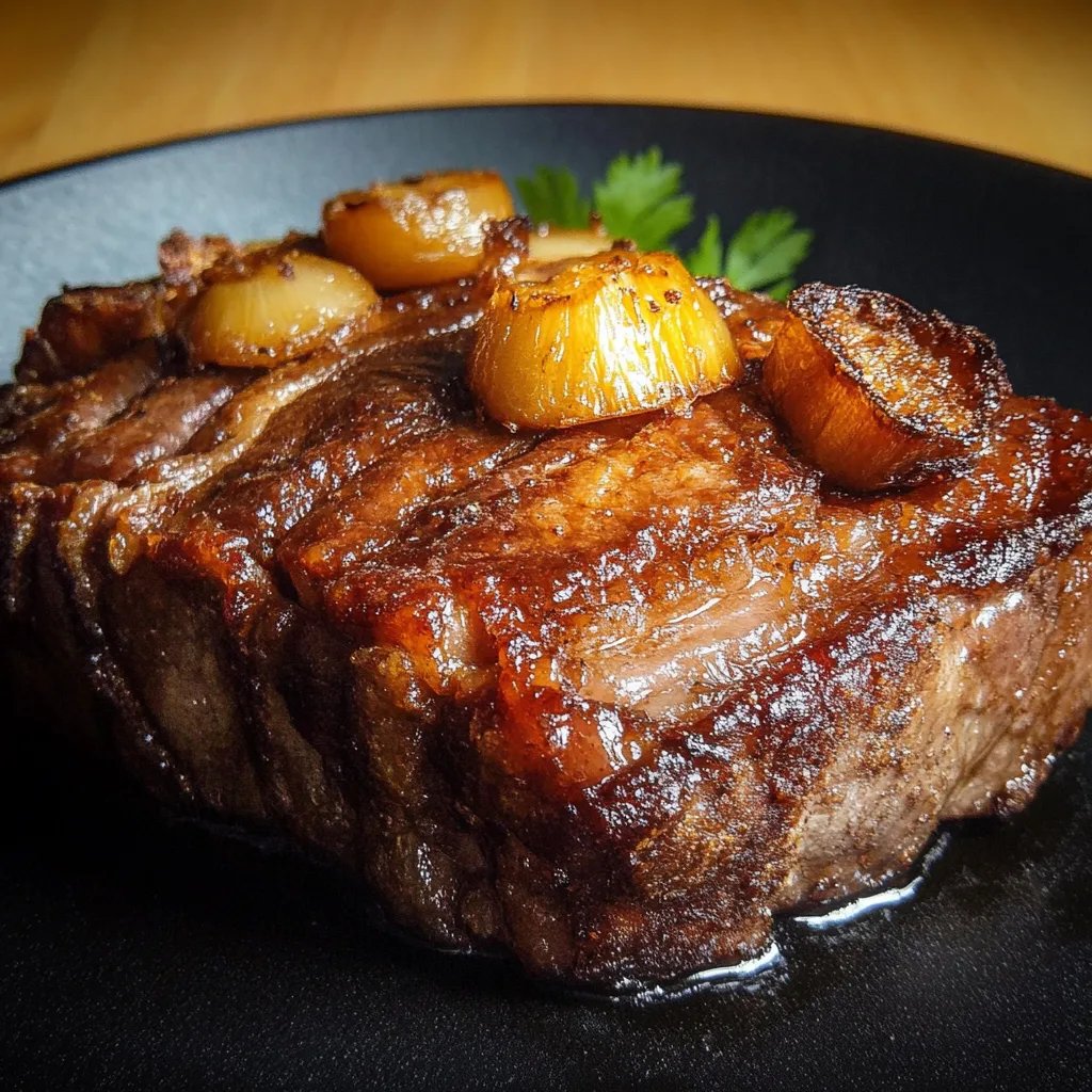 Rinderbauch aus dem Ofen